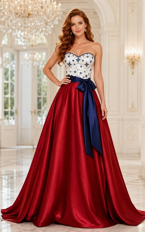 Robe de bal rouge bustier sans manches en satin, longue jusqu'au sol, ornée d'un nœud papillon, robe de soirée de luxe