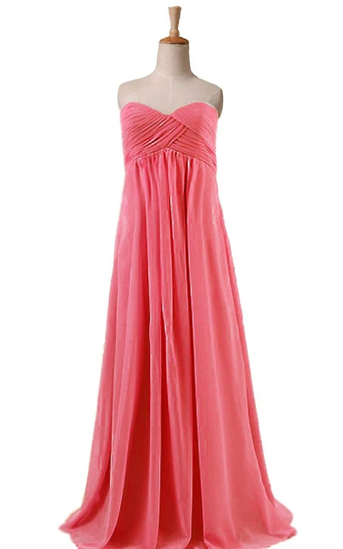 Robe plissée trapèze à décolleté cœur et bretelles croisées