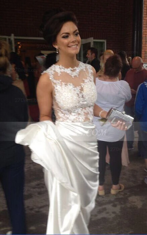 Sexy, wunderschönes Meerjungfrauen-Abendkleid, langes, ärmelloses Spitzenkleid für Partys