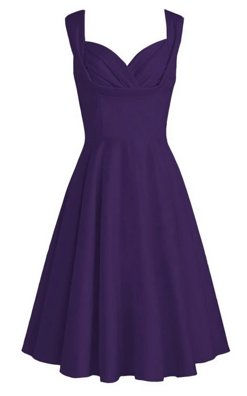 Robe courte sans manches en mousseline à volants et décolleté cœur