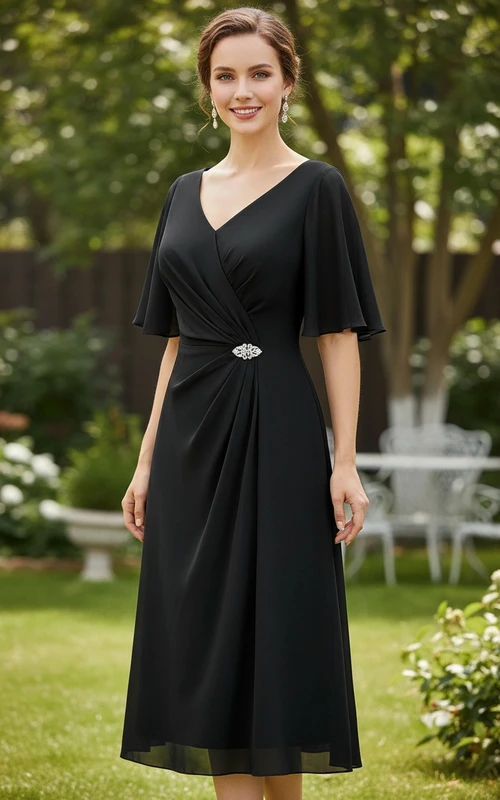Robe de thé perlée de style vintage