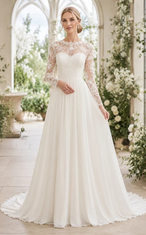 Brautkleid aus Spitze und Tüll, A-Linie, V-Ausschnitt, ärmellos, Kapellenschleppe