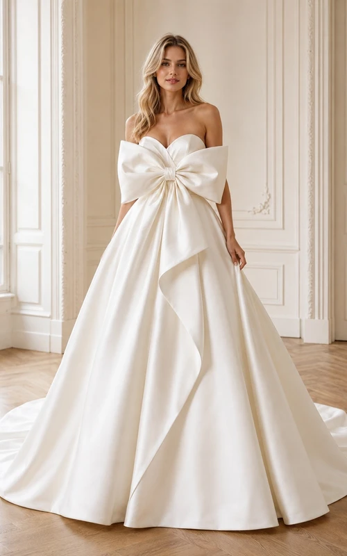 Schulterfreies Ballkleid – ein elegantes Brautkleid