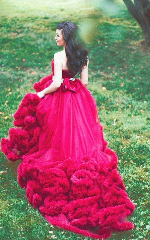 Glamorous Strapless Cloud Prom Dress Tulle Lace-Up