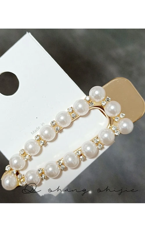 Koreanischer einfacher Haarclip in Schwarz, Gold und Silber