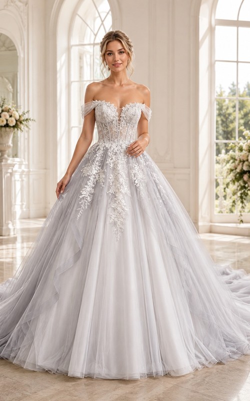grey wedding dress for bride Dresses Hancy_2025/9/23
