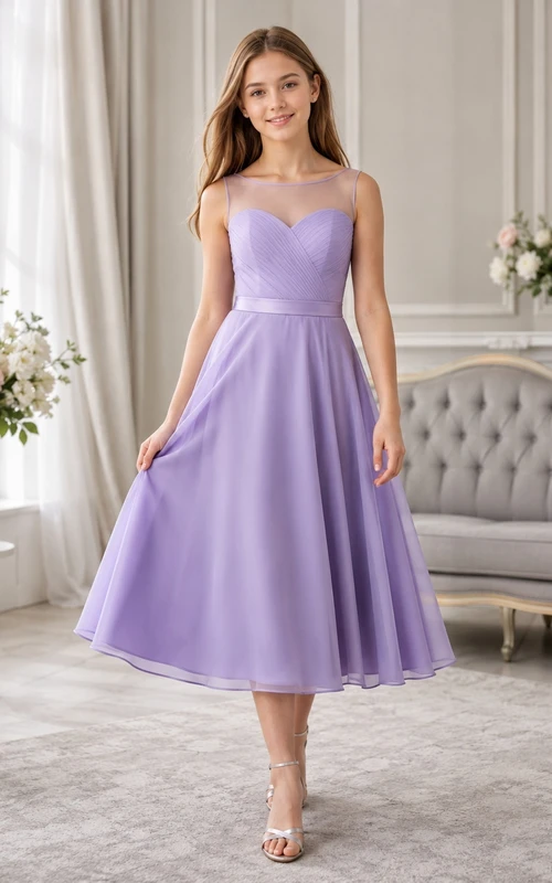 Lavendelfarbenes Brautjungfernkleid (A-Linie, herzförmiger Schnitt, ärmellos, Satin)