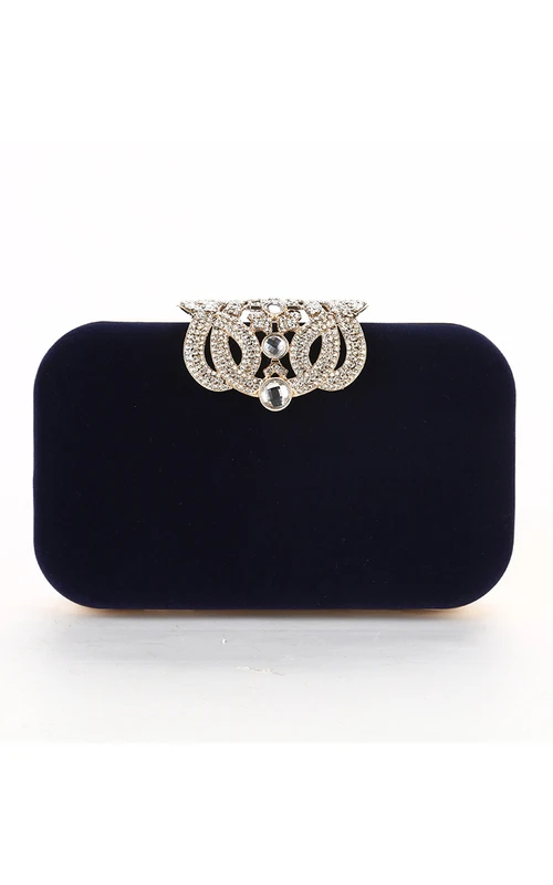 Flanell-Kristall-Clutch