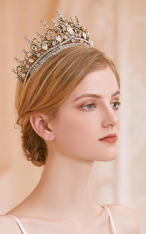 Corona de diamantes de imitación estilo princesa