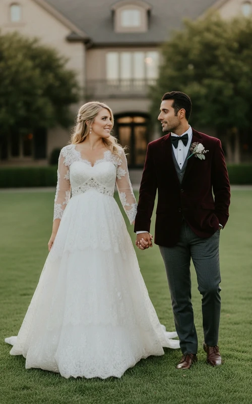 Cozy Winter Boho Bridal Gown