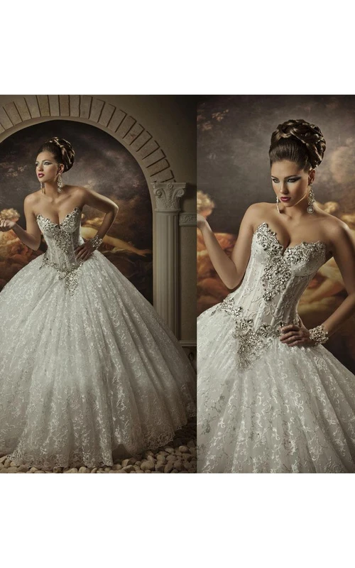 Vestidos de novia árabes sin tirantes con encaje y escote corazón, vestidos de gala sin mangas con cuentas, lentejuelas y cristales.