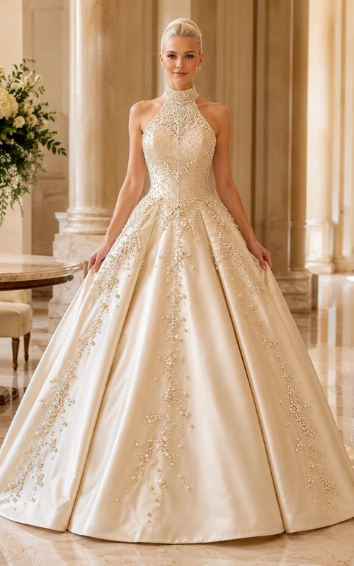 Vestido de novia elegante de corte A para ceremonia formal