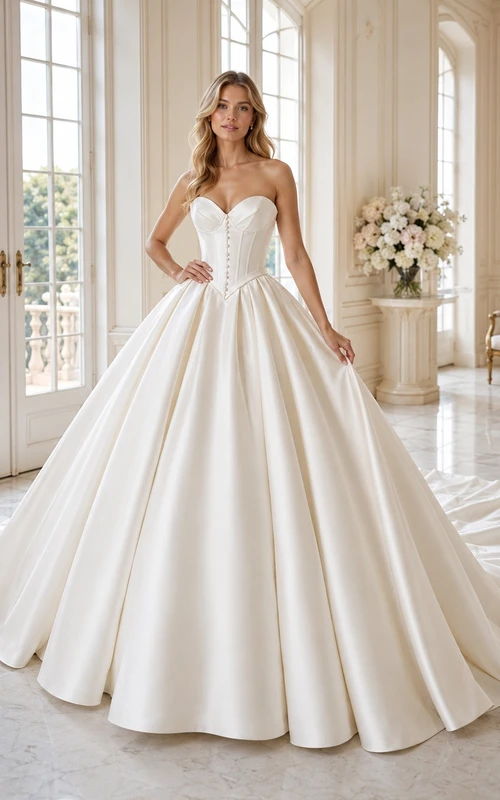 Vestido de gala sencillo, largo hasta el suelo, sin mangas, para ceremonia nupcial formal, con escote corazón.