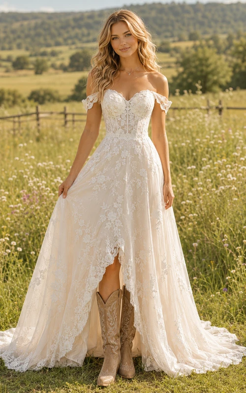 Robe de mariée de maternité à col en V et manches longues, coupe trapèze simple en mousseline