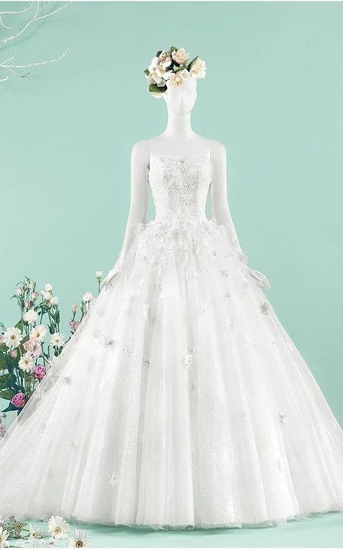 A-Line Ball Gown Tea-Length Sweetheart Beading Jacket Chiffon Tulle Lace Sequins Organza Satin Dress