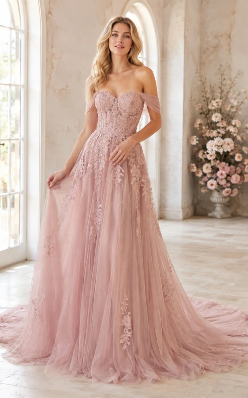 Vestido de novia bohemio romántico elegante con escote corazón, edición B, corte A y encaje.