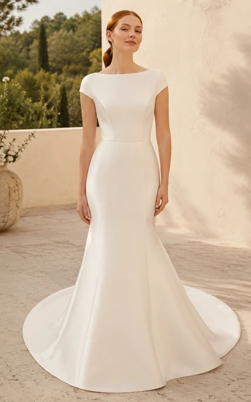 Chiffon Wedding Dress A-Line V-Neck Sleeveless Floor Length Bridal Gown
