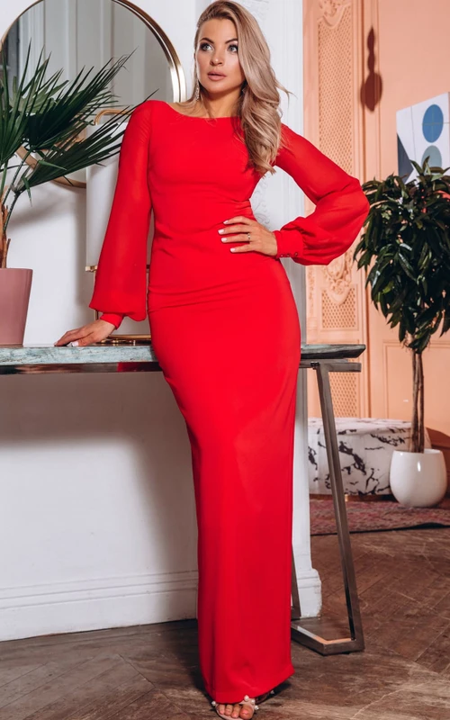 Robe fourreau décontractée en jersey, longueur au sol, style mère
