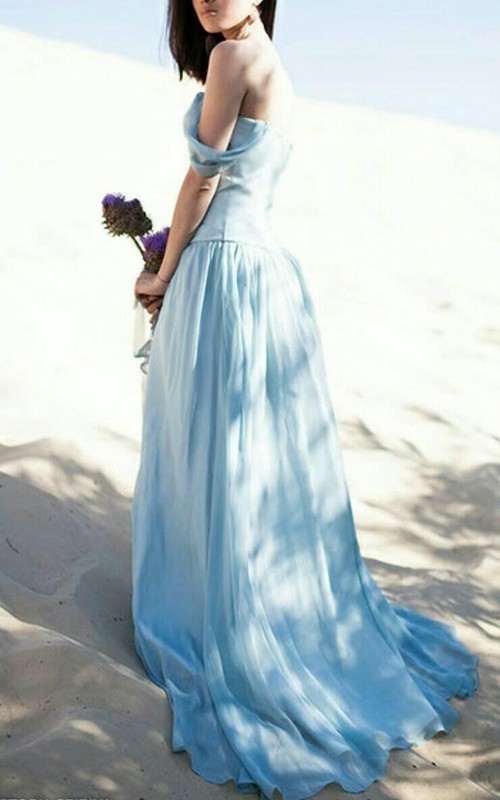 blue ombre bridesmaid dresses Color Bridesmaids Dresses, Ombre Dress for strapless straight across ruched Mididress Autumn French Print Fairy SIZE:1