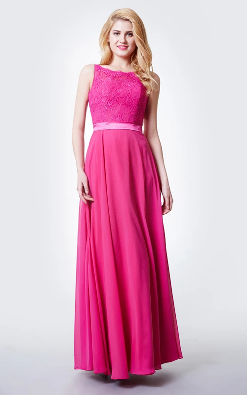Robe de fée sans manches en mousseline de soie trapèze avec dos nu