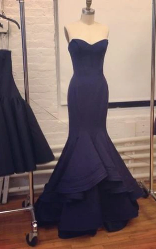 Elegantes vestidos de noche azul marino para graduación, vestidos de novia con escote corazón, de diseñador, para mujer.
