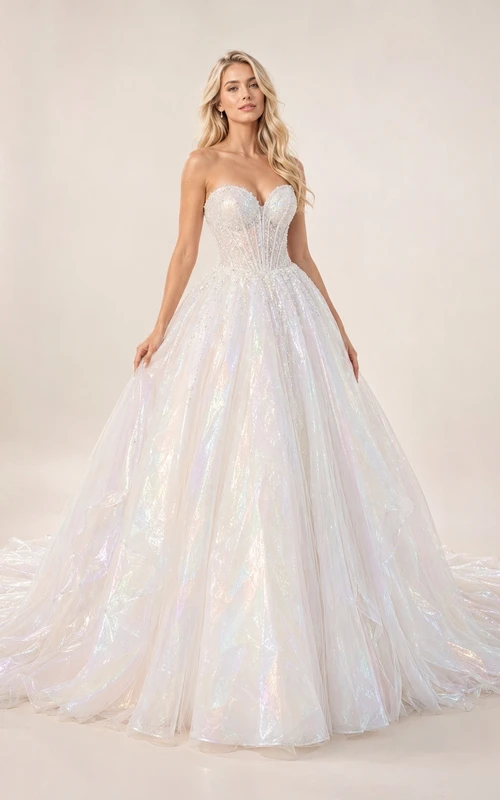 Vestido de novia formal sencillo, romántico y elegante con escote corazón, edición B Ball