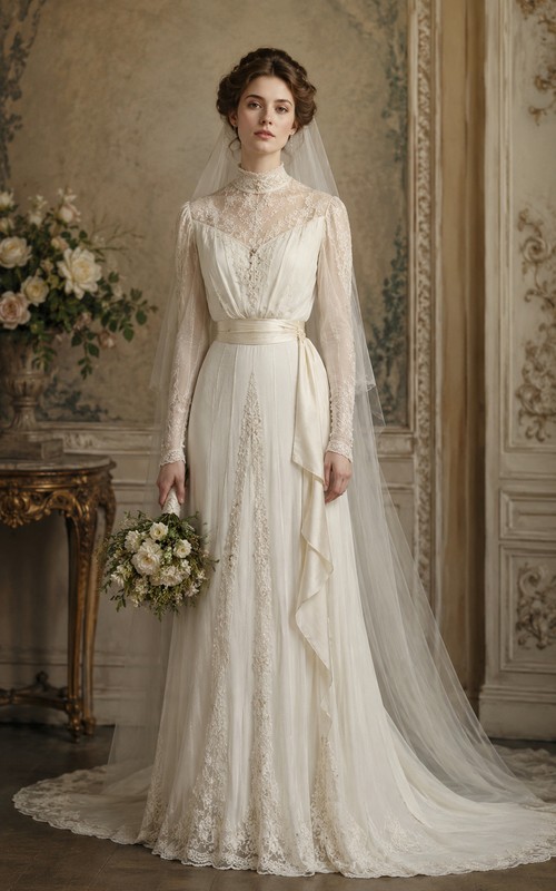 Empire Waist Wedding Dresses with Sleeves