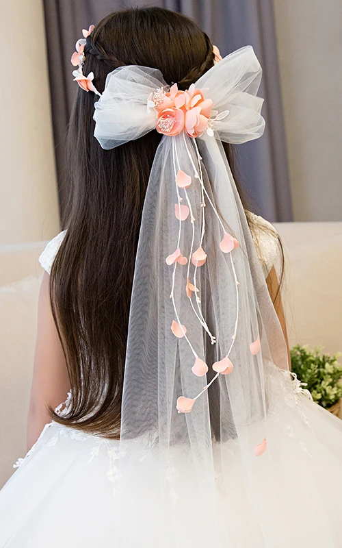 Guirlande de style princesse pour coiffe en tulle, accessoires pour demoiselle d'honneur