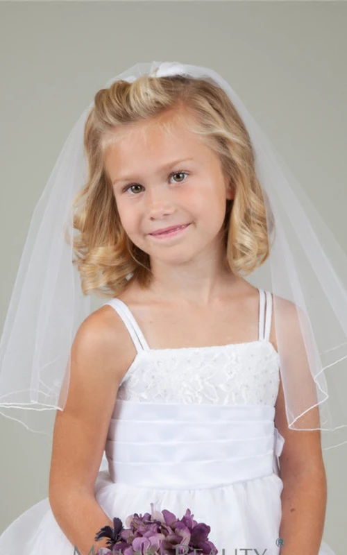 Nouveau voile de demoiselle d'honneur coréen simple et doux à double épaisseur
