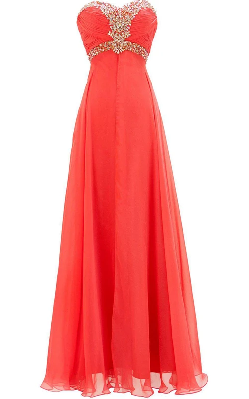 Bezauberndes Brautkleid mit Herzausschnitt und Perlenstickerei