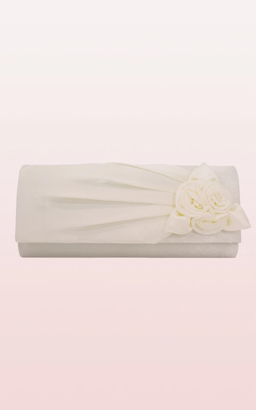 Satinhandtasche mit Blume
