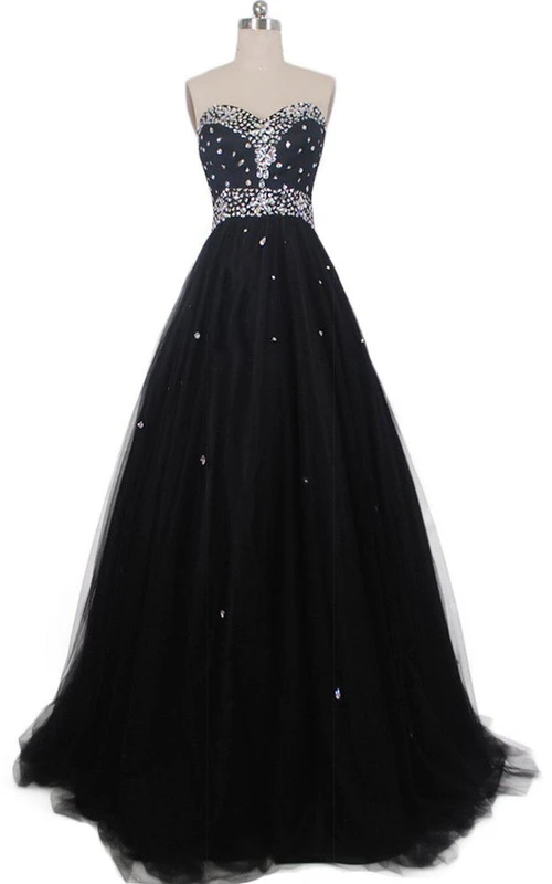Vestido de corte A con escote corazón, lentejuelas y pliegues.