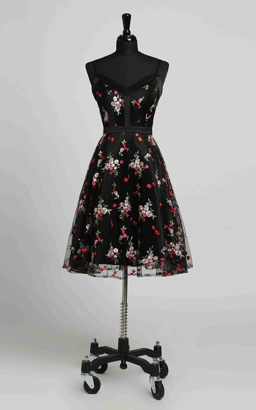 Sheath Sleeveless Short Mini Straps Sexy Tulle Dress