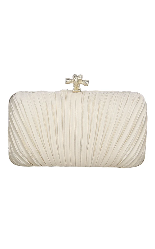 Satin-Plissee-Clutch