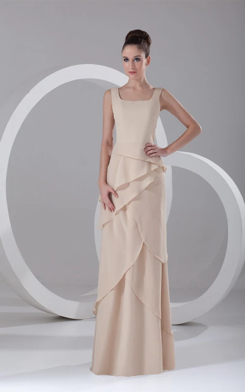 Preciosos vestidos largos de gasa de corte recto para ocasiones especiales.