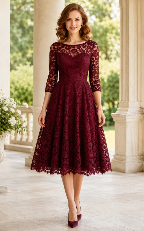Brown Refined Chiffon Sheath V-neck Knee Length Cocktail Dress