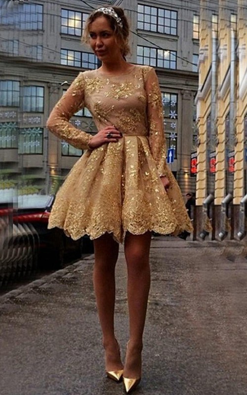 gold cocktail dress with sleeves Gold Sequin Dress Long Sleeve, Wedding Guest Dress, Mini Reception Dress, Homecoming Dress, Gold Cocktail Dress, Mini Long Sleeve Dress