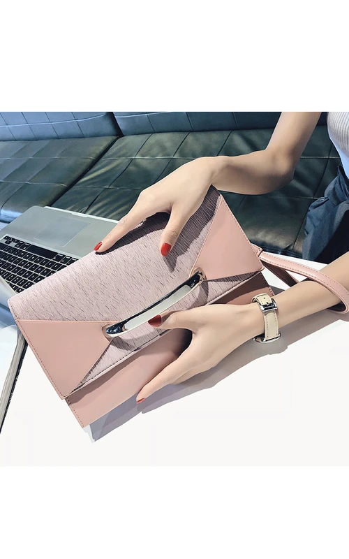 Elegante Clutch aus PU mit Reißverschluss