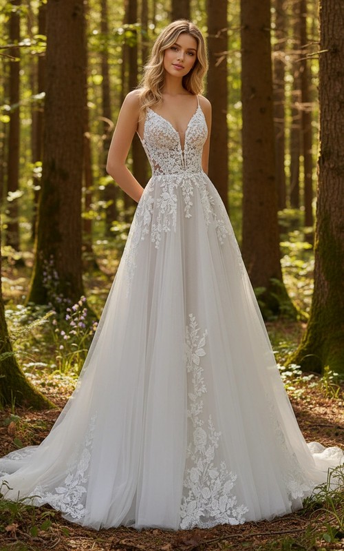 red and white wedding dresses Trumpet Wedding Dress,Red Lace Appliques Over White Tulle Bridal Gown,