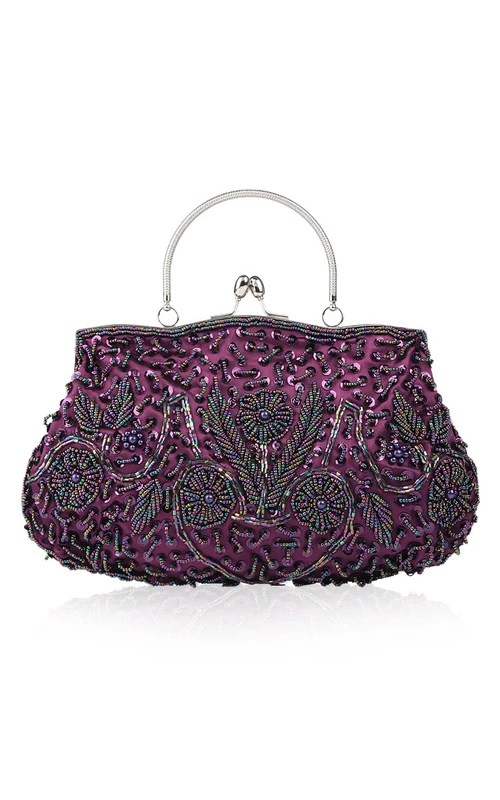 Applikationsbesetzte Perlenhandtasche