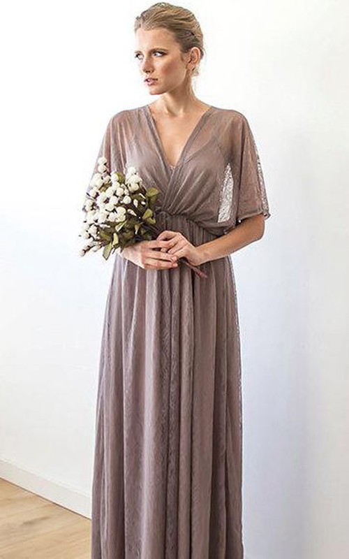 empire waist wedding guest dress Ever-Pretty Satin Maxi Fall Formal with Pockets or summer celebrations Short Sleeve Floral Dresses for