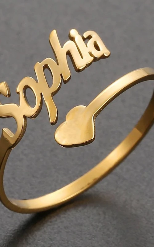 Schicker personalisierter Edelstahlring