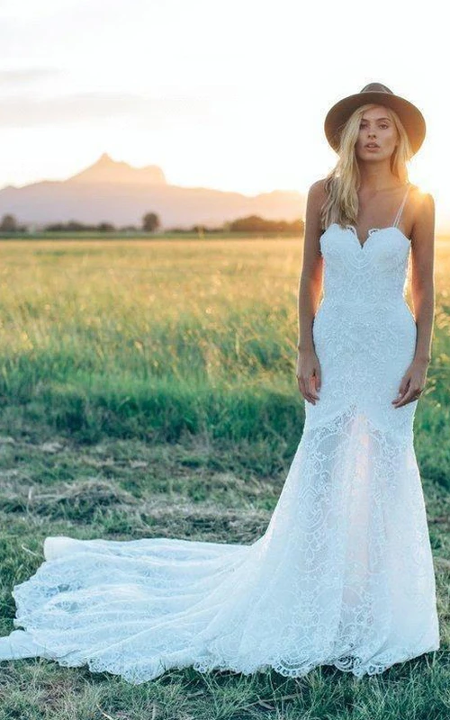 Vestidos de dama de honor de playa estilo bohemio con escote en V bajo y encaje completo, corte en A, vestidos de novia para jardín