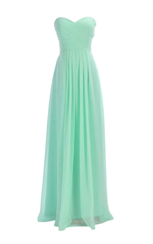 Vestido de gasa de corte A con escote corazón cruzado y espalda con cordones