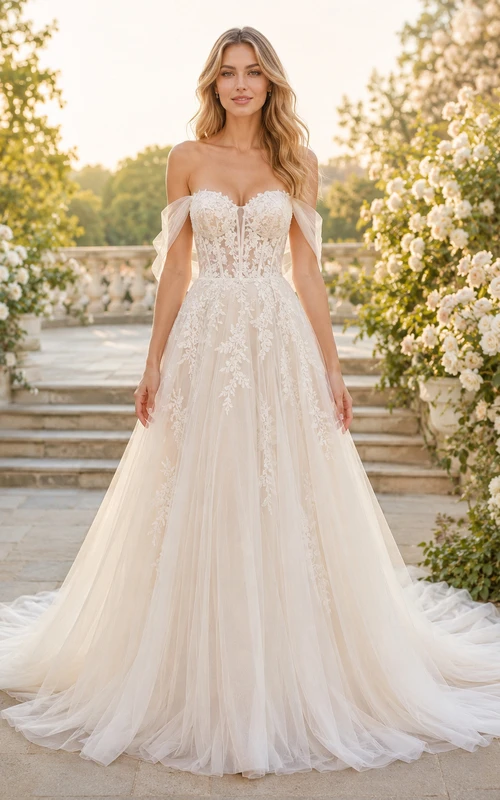 Brautkleid aus Satin, A-Linie, eckiger Ausschnitt, ärmellos, Schleppe