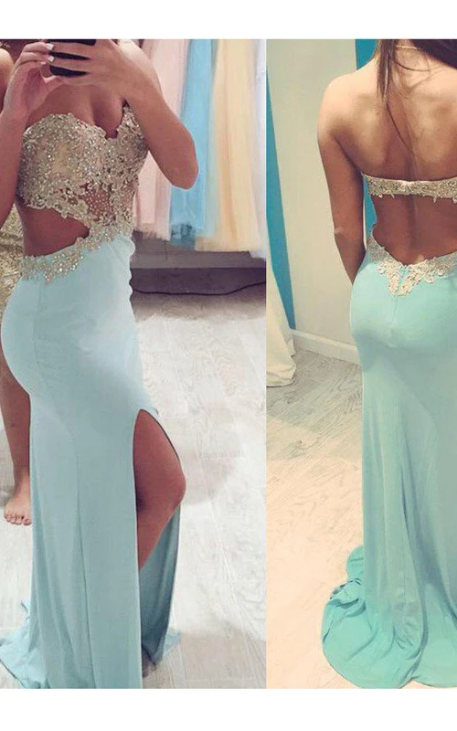 Vestido tubo sin mangas con cremallera y escote corazón de encaje de jersey