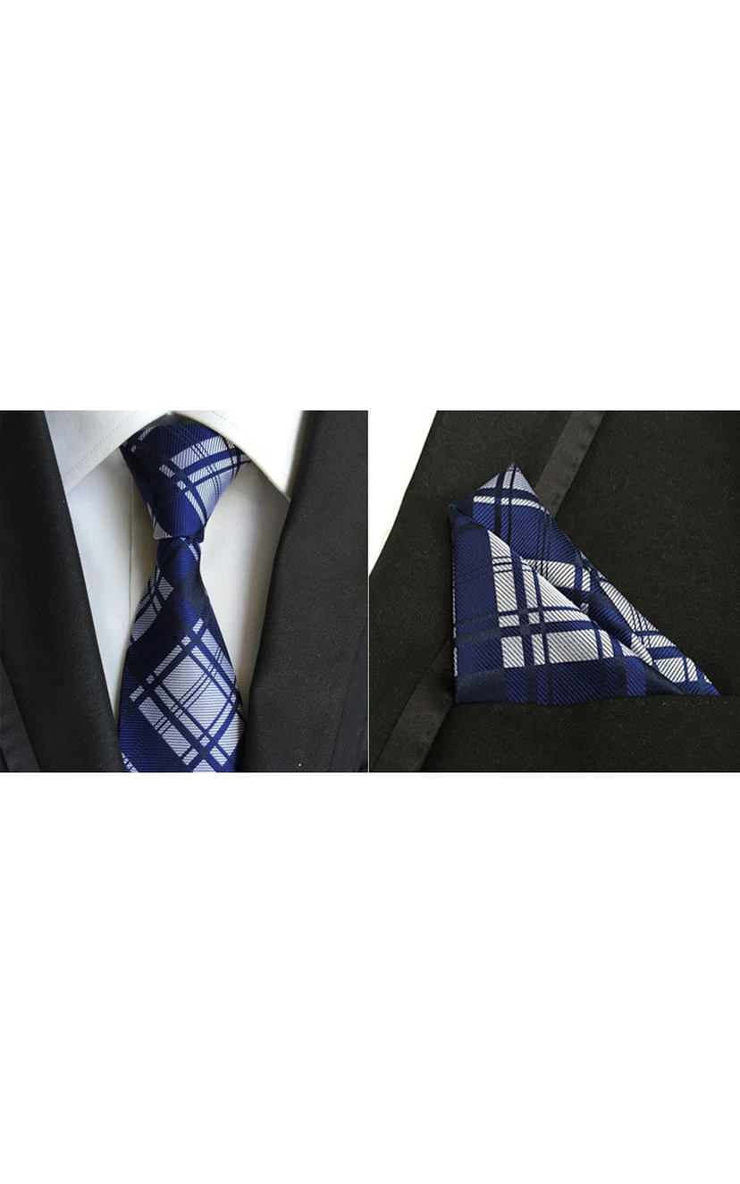 Satin Wide Tie and Pocket Square Combo-11 Color Options view 4