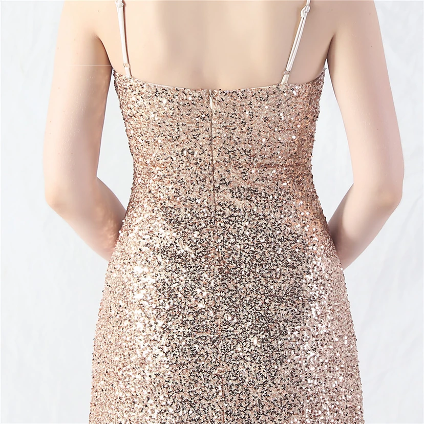 Robe longue trapèze évasée à paillettes, modèle phare du quotidien view 43