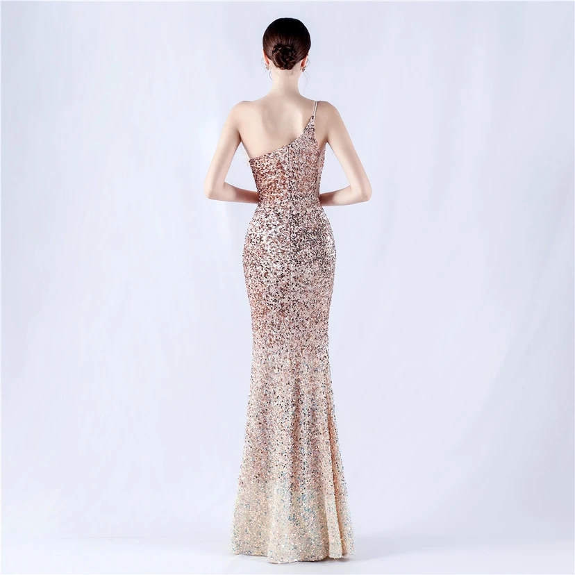 Robe de soirée en satin à baleines ornée de diamants et de fleurs, taille haute, pour réunion annuelle et mariage view 25