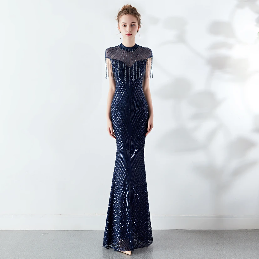 Abendkleid Frühling Langes Meerjungfrauen-Schlankes Bankettkleid für Damen view 10